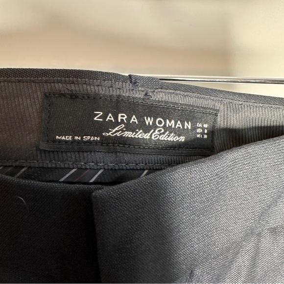 Zara Limited Edition Wool Silk Blend Trouser Dress Pants 8 M - Picture 7 of 9